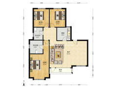 高铁新干线 一梯一户花园洋房，前后水系 采光好-涿州高铁新干线户型图
