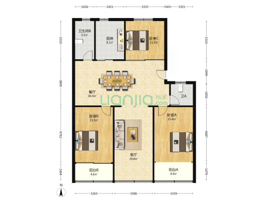 仁寿路284号 3室2厅2卫 147平方