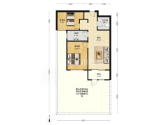 高铁东站 牛津花园装修两居 一层带院子-涿州鹏渤印象城牛津花园户型图