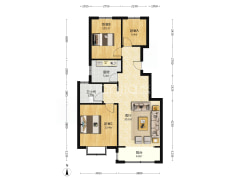 香邑溪谷悦都小区 2室2厅 南 北-涿州香邑溪谷悦都小区户型图