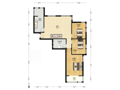 房源户型反正采光全天无遮挡   互相南北通透-涿州金竹花园户型图