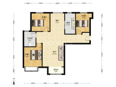精装修南北通透三居室，采光无遮挡拎包入住-涿州香邑溪谷玫瑰园户型图