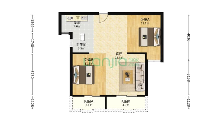江山大名城悦山二手房实景图