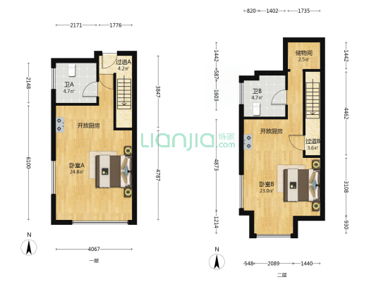 城西宝龙广场 2室0厅2卫 49平方