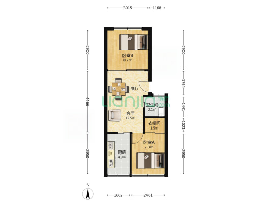 教工里 2室1厅1卫 50平方