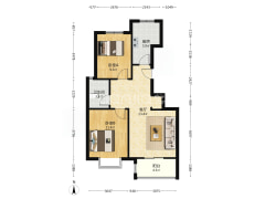 南北通透 自住精装修 拎包入住-涿州天地新城户型图