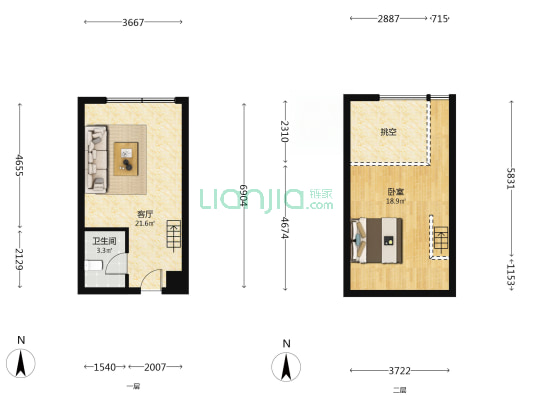 雅戈尔时代之星 1室1厅1卫 39平方