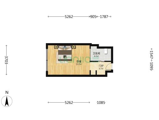 丽湾酒店 1室0厅1卫 40平方