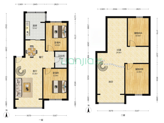 科苑佳园 2室1厅1卫 88平方