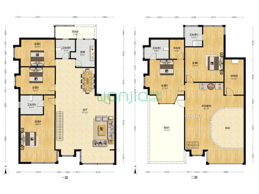 地税分局宿舍楼 6室1厅4卫 307平方