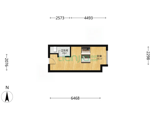 国锐巷里 1室0厅1卫 33平方