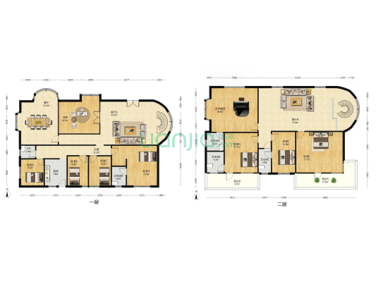 桃园山庄 9室3厅5卫 388平方