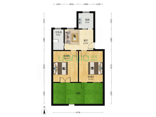 林欣苑 2室1厅1卫 63平方