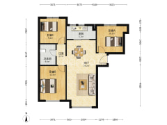南北通透三居，房本满二，一站西三环，配套齐全-涿州鸿坤理想湾北区户型图