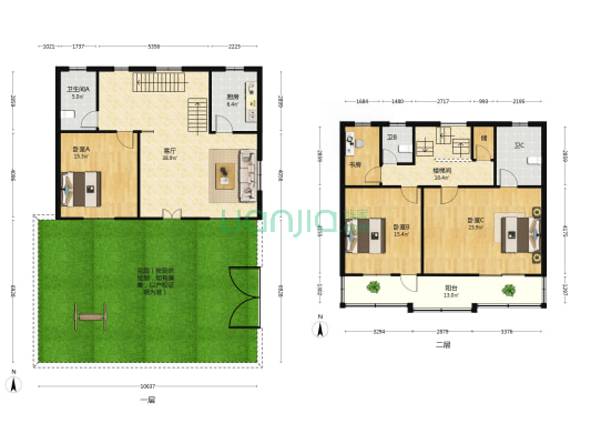 东苑新村 4室1厅3卫 171平方