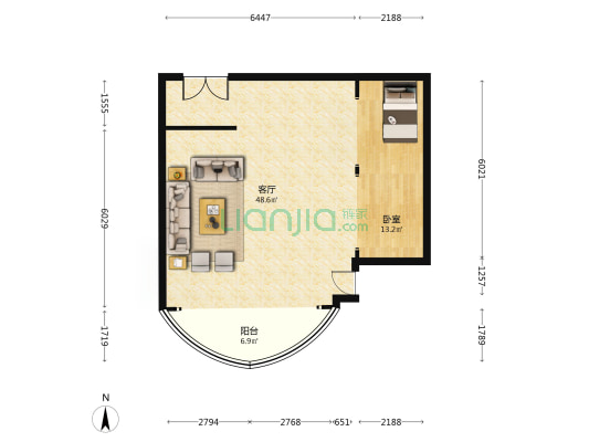 康桥商务广场 1室1厅0卫 112平方