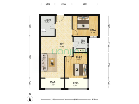 精品楼盘，位置好，配套设施齐全，西丁，双塔-户型图