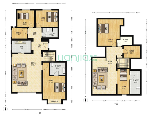 懋源·璟岳 5室2厅3卫 156平方