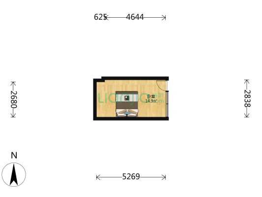 板章路 1室0厅0卫 16平方
