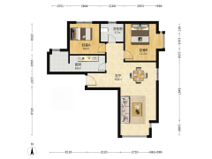 鸿坤理想湾 高铁东站 精装 南北通透二居 东户 高层-涿州鸿坤理想湾北区户型图