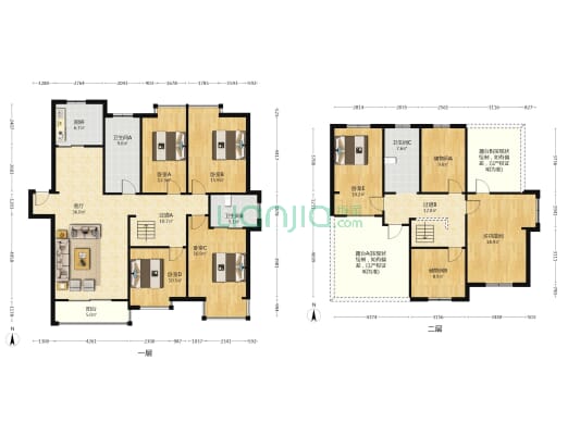 桂竹苑 6室1厅3卫 208平方