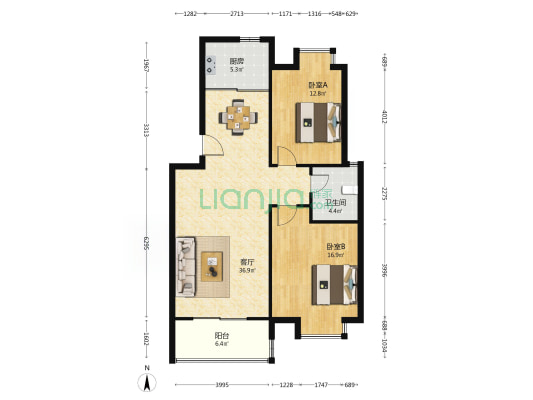 春江左岸 2室1厅1卫 96平方