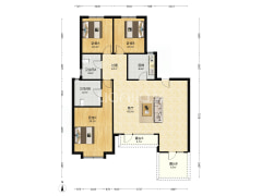 南北通透 双露台 满五 看房方便 不临街-涿州鸿坤理想湾南区户型图