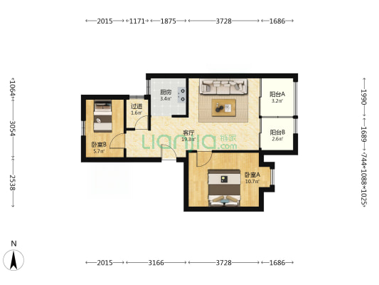 康怡居 2室1厅0卫 62平方