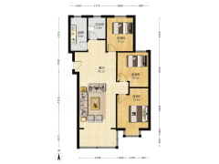中高楼层，格局合理有装修拎包入住，-涿州平安D区户型图