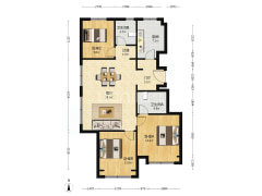 华远海蓝城 3室2厅 南 北-涿州华远海蓝城户型图