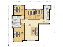 高铁新干线 3室2厅 南 北-涿州高铁新干线户型图