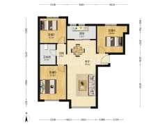 满二，南北通透，中高楼层，采光充足-涿州鸿坤理想湾北区户型图