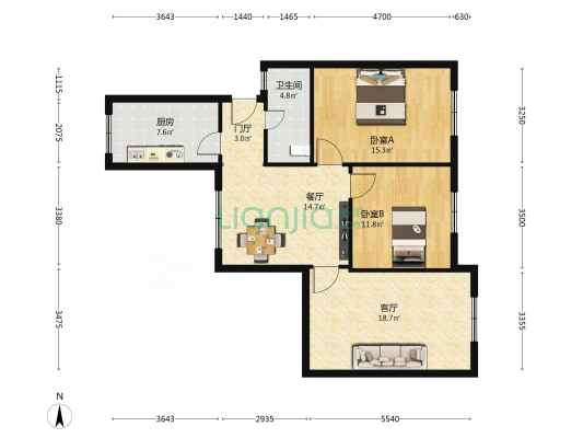 苏南路一段110号 2室2厅1卫 96平方