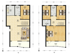 纯别墅区上叠，集中供暖，自住装修，满二，得房率高-涿州名流丽苑户型图