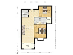 香邑溪谷精装两居 拎包入住 房本满无尾款-涿州香邑溪谷户型图