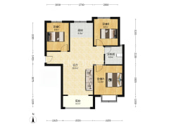 华阳东路 保利物业 南北通透 集中供暖 天伦湾三居出售-涿州天伦湾馨园户型图