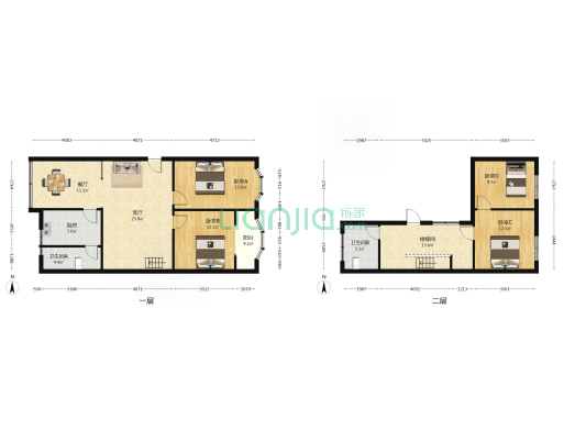 工商局宿舍 4室2厅2卫 94平方