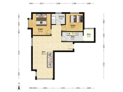 涿州东站 鸿坤理想湾 好位置全明格局两居室 采光好-涿州鸿坤理想湾北区户型图