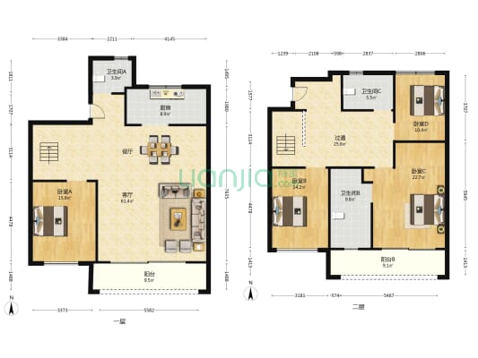 万科.瑧境观邸 4室1厅3卫 227平方