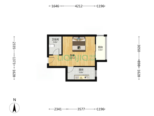 范阳路 电梯房 名流一品 交通便利-户型图