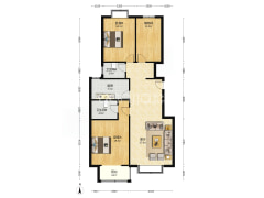 中央公馆 3室2厅 南 北-涿州中央公馆户型图