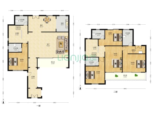 鸿麦家园 5室2厅5卫 278平方