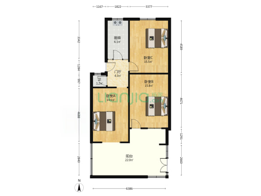 太虎石巷 3室0厅1卫 69平方