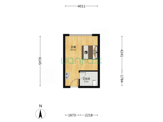 光谷青年汇 1室0厅1卫 38平方