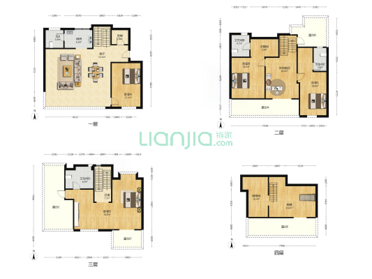 金辉中央铭著E区 5室1厅4卫 230平方