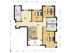 房屋简装，南北通透，好楼层，采光好，-涿州鸿坤理想湾北区户型图
