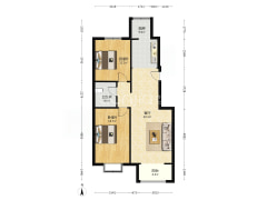 幸福嘉园 2室1厅 南 北-涿州幸福嘉园户型图