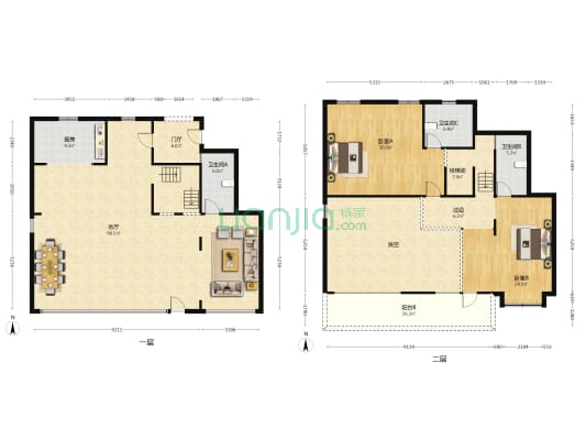 金地湖山樾 2室1厅3卫 252平方