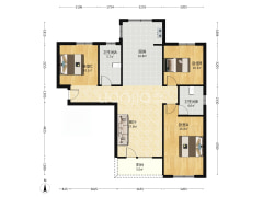 德信御府，房本满二，南北通透大三居，毛坯房随意装修-涿州北京城建·德信御府户型图
