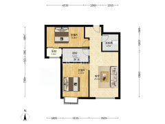 翡翠滨江  两居室 房本满二 中间楼层 看房有钥匙-涿州翡翠滨江户型图